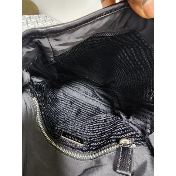 Authentic Prada Tessuto Crossbody Buckle  Messenger Bag Black - Picture 6 of 15